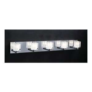  PLC Lighting 3485 PC Glacier 5 Light Bathroom Lights in 