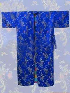 Traditional Chinese style silk bathrobe gown/robe  