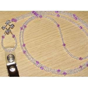  Lilac Beaded Lanyard 