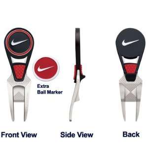   Repair Tool & Ball Markers (Black/White/Sunday Red)