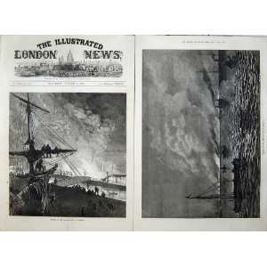   Landing Stage Liverpool 1874 Fine Art Ships Sea