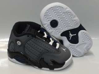 Nike Air Jordan 14 Retro Grey Black Sneakers Toddler Baby Sz 6  