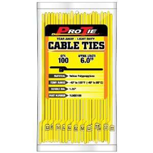  Pro Tie YL6QO100 6 Inch Quik Off Tear Away Cable Tie 