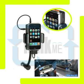 FM TRANSMITTER HAND FREE CAR KIT FOR iPHONE 4G 3GS iPod  
