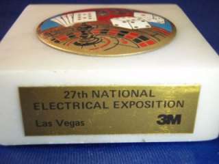 Vintage 3M Advertising Casino Las Vegas NV Paperweight  