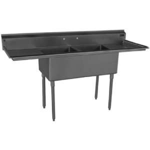   12 Inch Double Bowl Scullery Sink, Stainless Steel