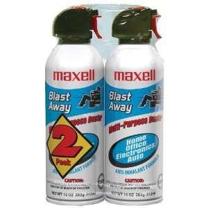   Maxell 190026 Blast Away Canned Air 154a Formula, 2 Pack Electronics