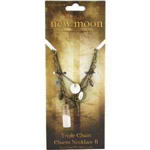  NECA Twilight New Moon Triple Chain Charm Necklace (Sand 
