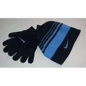  Nike Beanie & Gloves Cold Weather Accessory Set   Navy 