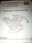 New Holland Versatile 4750 Swather Parts Catalog 1992