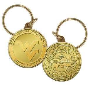 West Virginia Mountaineers Bronze Coin Keychain