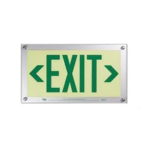 Safe Glow Photoluminescent Exit Sign, EXIT with Left and Right 