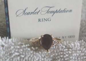 Gorgeous Avon Scarlet Temptation Ring, Size 7 with BOX  