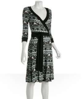 Diane Von Furstenberg biba print silk jersey Taurus wrap dress 