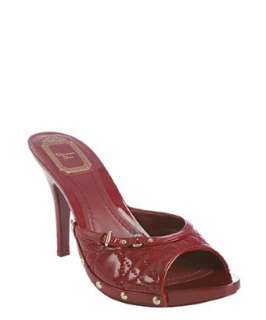 Christian Dior red cannage patent leather studded heels   up 