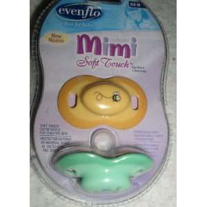  Mimi Soft Touch Pacifers, 2 Pack, 0 6 Month, Yellow, Green 