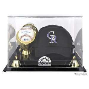 Colorado Rockies Acrylic Cap and Baseball Logo Display Case   Baseball 
