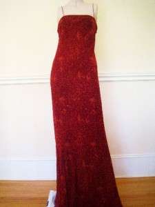   by SHELLI SEGAL USA Elegant Burgundy Silk NEW Long Evening Dress 10
