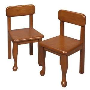  Gift Mark Queen Anne Chairs Set of Two in Honey Furniture 
