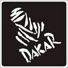 1x Emblem Car decal decals Sticker Dakar white NEW