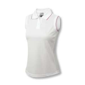 Adidas 2007 Womens ClimaCool Sleeveless Pique Golf Polo Shirt   White 