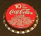 vintage coca cola classic pla stic unused soda bottle cap