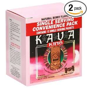  Kava King Single Serve Drink Mixes, Berry, 12 Count Boxes 