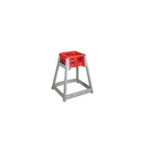   877RED   High Chair Infant Seat w/ Red Seat, Gray Frame Baby