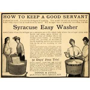   Syracuse Easy Clothing Washer Maid   Original Print Ad