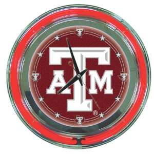   NCAA Texas A&M 14 Inch Diameter Neon Clock