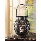   Webwork Candle Lantern Iron with Glass Cup WEDDING LOT NEW