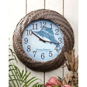  Tommy Bahama Indoor/Outdoor Clock with Woven Case 