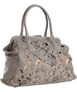 Valentino steel leather flower cutout top handle bag   up to 