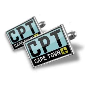 Cufflinks Airport code CPT / Cape Town country South Africa   Hand 
