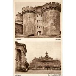  1950 Photogravure Normandy Castle Chateau Ducs Town Hall 