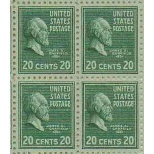  James A Garfield Set of 4 x 20 Cent US Postage Stamps NEW 