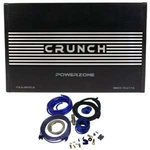 Crunch Pza1800.2 1800 Watt 2 Channel Power Zone Series Car Amplifier 