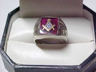 10K Gold Masonic Ring   Size 7.5   Freemason 10 KT Gold  