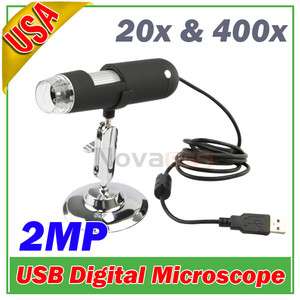 New 2MP USB 2.0 Digital Microscope endoscope Magnifier 400X Camera w 