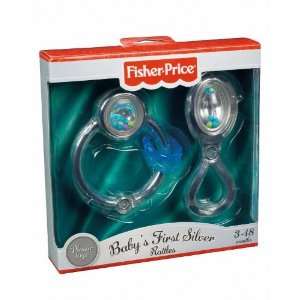    Fisher Price Babys First Silver Rattle Teether Gift Set Baby