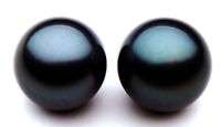AAA 13 MM TAHITIAN BLACK PEARL MATCHING PAIR UNDRILLED  