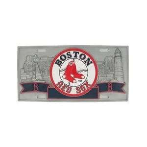 3D License Plate   Boston Red Sox 