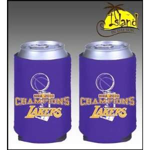 (2) LOS ANGELES LAKERS 2010 NBA CHAMPIONS CAN KOOZIES 