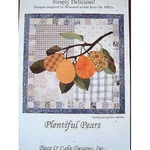  Simply Delicious Quilting Block Pattern PLENTIFUL PEARS 