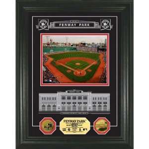  BSS   Fenway Park Archival Etched Glass w24KT Gold Coin 