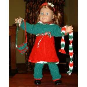  Doll Clothes 9 Nine Items Hand Knitted Christmas Special 