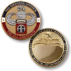 82nd Airborne Master Jump Engravable Challenge Coin
