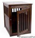Deluxe Wood DOG CRATE pen pet house indoor end table  
