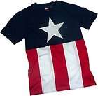 CAPTAIN AMERICA Cut and Sew Suit design Costume tee t Shirt NEW Marvel 