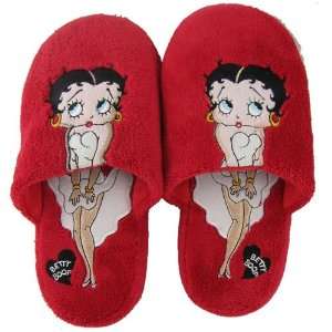  Licensed Glamour Betty Boop Womens Red Slippers (M)